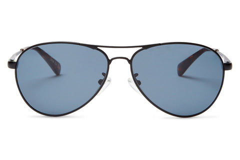 TOMS Josie Blonde Tortoise Sunglasses / Midnight Blue Lenses