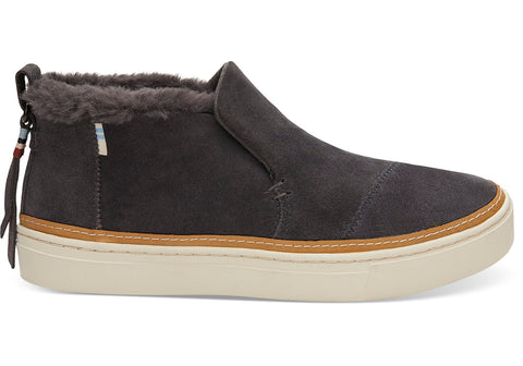 TOMS Women's Paxton Taupe Gray Suede Slip-Ons