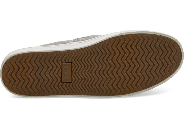 TOMS Men's Topanga Collection Baja Drizzle Grey Heritage Canvas Slip-Ons