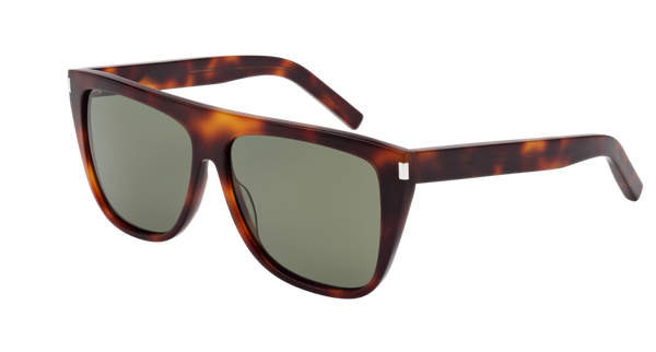 Saint Laurent SL 1 Havana Sunglasses / Green Lenses Saint Laurent - SL 1 Havana Sunglasses / Green Lenses