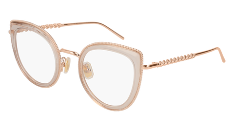 Boucheron BC0002S Havana Gold Sunglasses / Gold Lenses