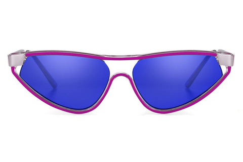 Karen Walker Bad Apple Ultra Violet Sunglasses / Blue Mono Lenses