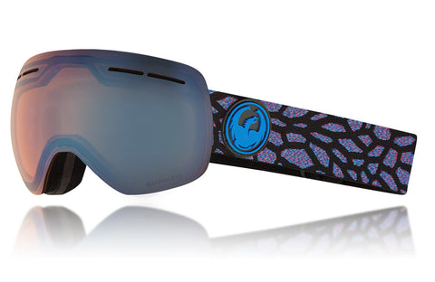 UVEX Sport Contest FM Matte Black Snow Goggles / Blue Mirror Lenses