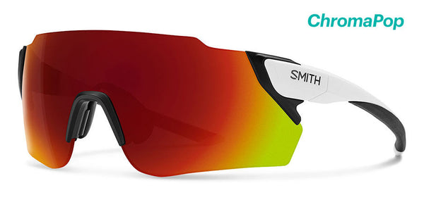 Smith Attack Max Matte White Sunglasses / ChromaPop Sun Red Mirror Lenses Smith - Attack Max Matte White Sunglasses / ChromaPop Sun Red Mirror Lenses