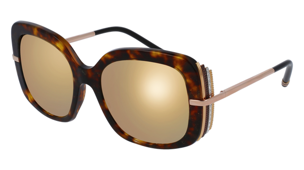 Boucheron - BC0002S Havana Gold Sunglasses / Gold Lenses