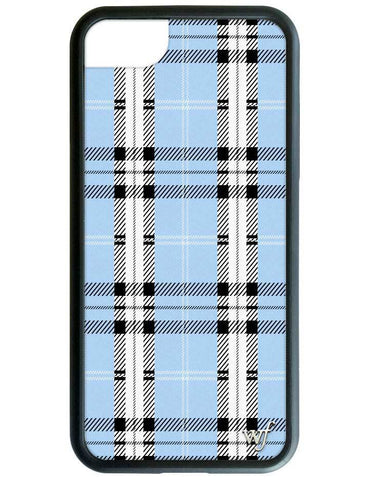Wildflower Blue Checkers iPhone XS/X Phone Case