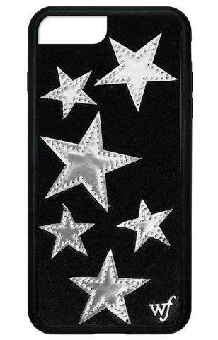Wildflower Black Velvet Silver Stars iPhone XR Phone Case