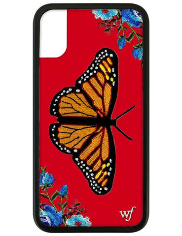 Wildflower Blue Checkers iPhone XS/X Phone Case