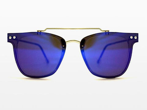 Komono Beaumont Nude Sunglasses / Gradient Purple Mirror Polarized Lenses