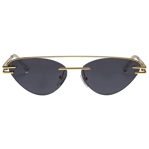 Le Specs The Edge Leopard Gold Sunglasses / Smoke Mono Lenses