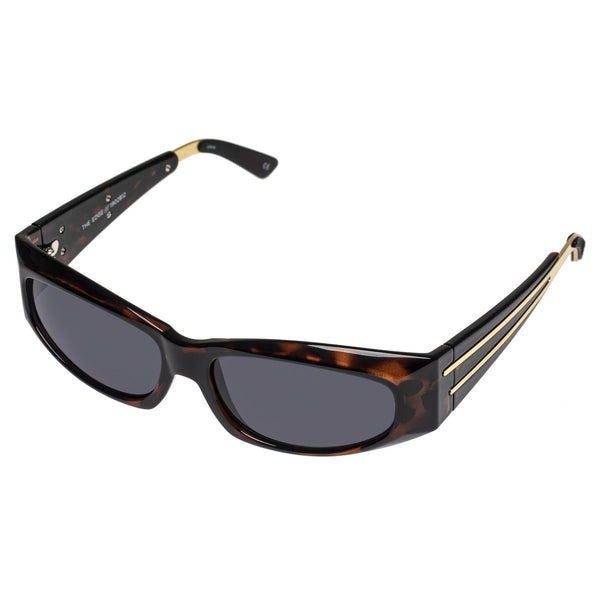 Le Specs - The Edge Leopard Gold Sunglasses / Smoke Mono Lenses