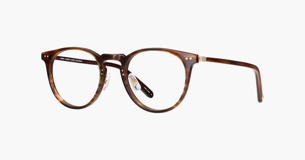 Garrett Leight - Ocean Brandy Tortoise Brushed Gold Eyeglasses / Demo Lenses