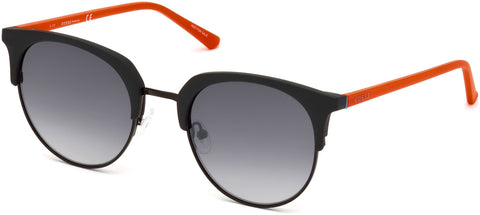 Guess - GU3026 Shiny Black Sunglasses / Gradient Smoke Lenses