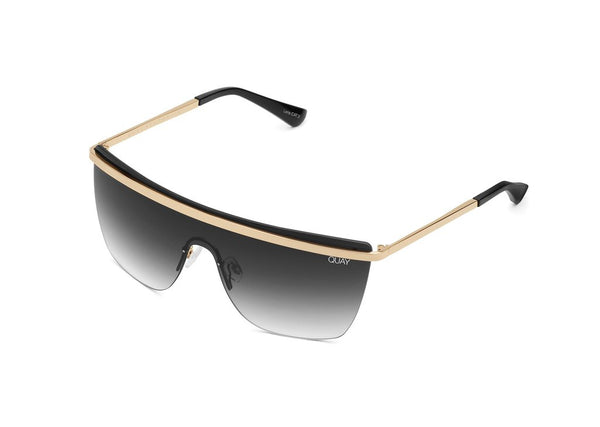Quay x JLO #QUAYXJLO Get Right Gold Sunglasses / Black Fade Lenses