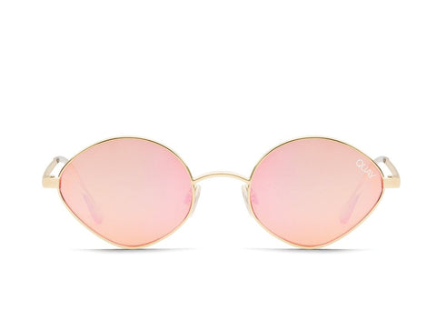 Quay Just Sayin' Gold Sunglasses / Pink Lenses