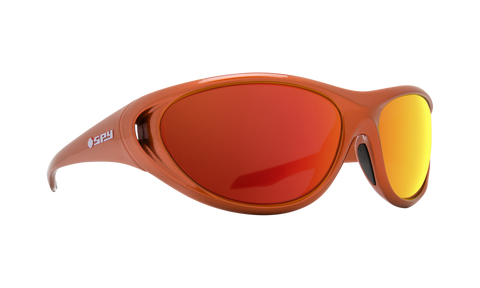 Spy - Scoop 2 65mm Metallic Orange Sunglasses / HD Plus Green Orange Spectra Mirror Lenses