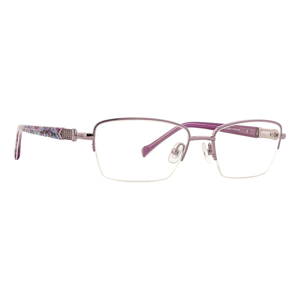 Vera Bradley Eva 49mm Lilac Medallion Eyeglasses / Demo Lenses Vera Bradley - Eva 49mm Lilac Medallion Eyeglasses / Demo Lenses
