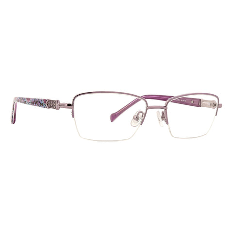 Vera Bradley - Eva 49mm Lilac Medallion Eyeglasses / Demo Lenses