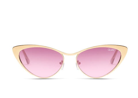 Quay Something Extra Champagne Sunglasses / Gold Lenses