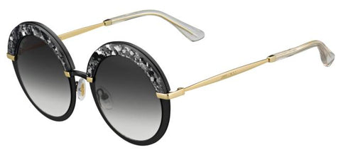 Jimmy Choo - Gotha S Semi Matte Black Sunglasses / Dark Gray Gradient Lenses