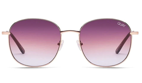 Guess GU7559 Shiny Rose Gold Sunglasses / Blu Mirror Lenses