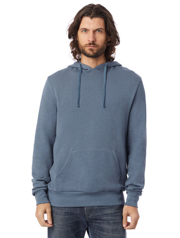 Alternative Apparel - Challenger Washed French Terry Pullover Washed Denim Hoodie
