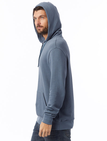Alternative Apparel Challenger Washed French Terry Pullover Washed Denim Hoodie