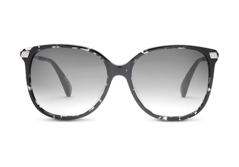 Alexander McQueen AM0159S Black Sunglasses / Grey Gradient Lenses