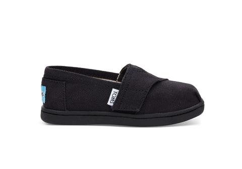 TOMS - Tiny Classics 2.0 Black Canvas Slip-Ons