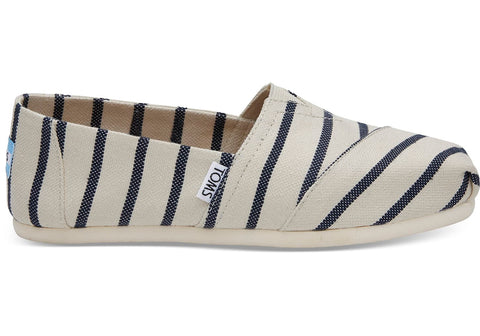 TOMS Women's Classics Venice Collection Morning Dove Heritage Canvas Slip-Ons