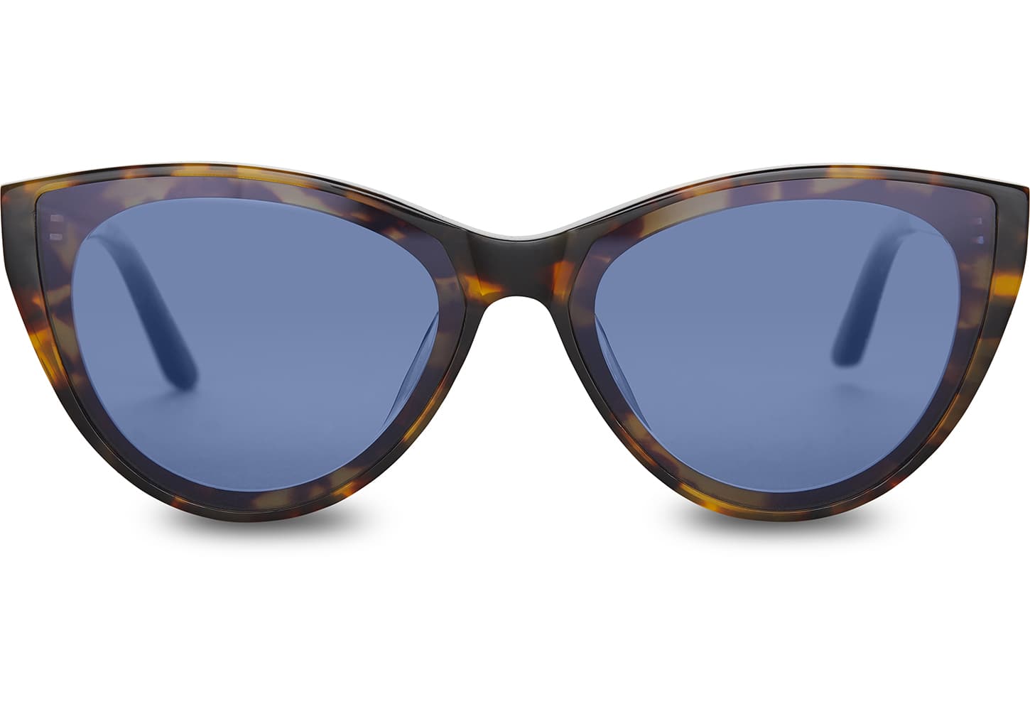 TOMS - Josie Blonde Tortoise Sunglasses / Midnight Blue Lenses