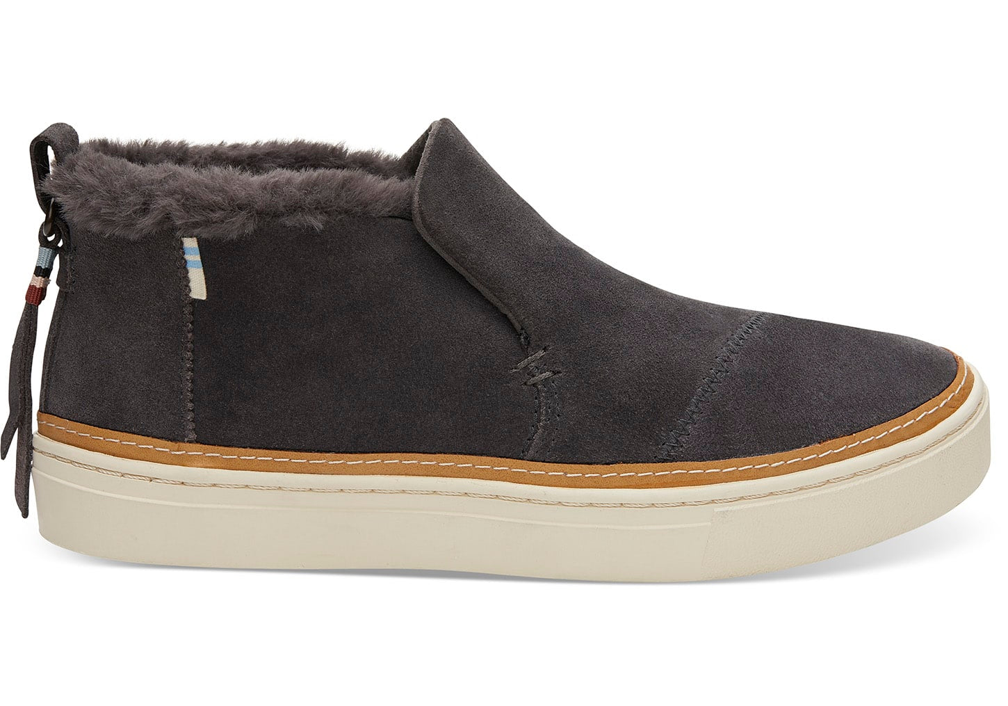 TOMS - Women's Paxton Forged Iron Grey Suede Slip-Ons