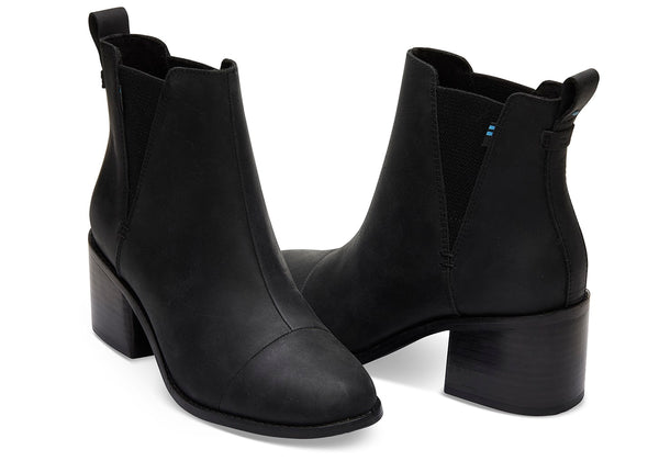TOMS Women's Esme Black Leather Boots