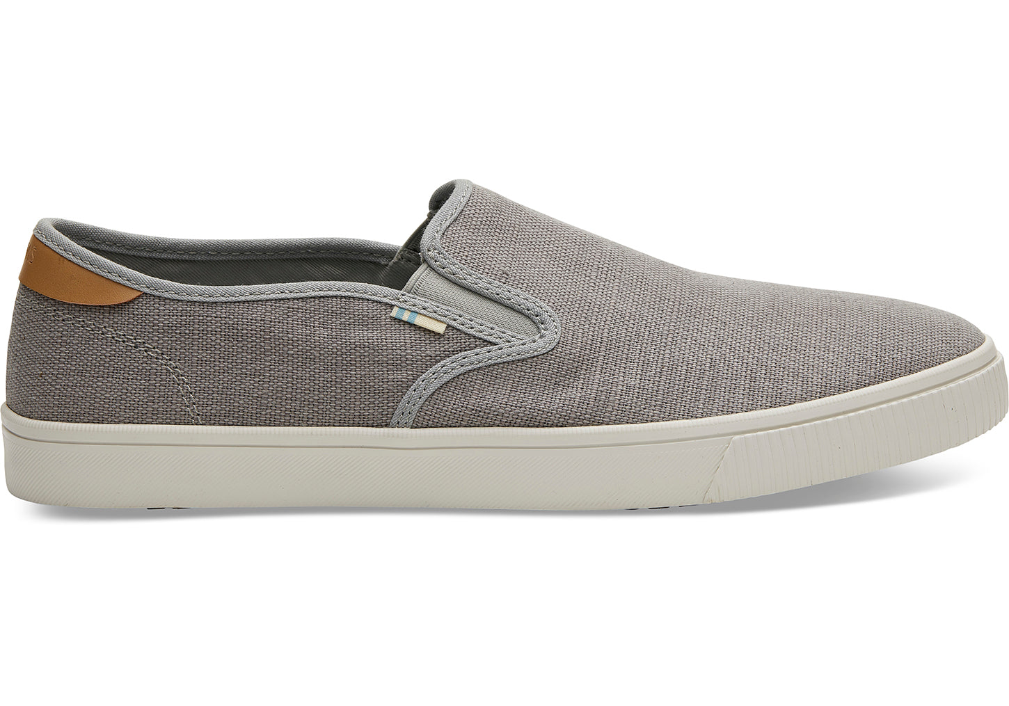 TOMS - Men's Topanga Collection Baja Drizzle Grey Heritage Canvas Slip-Ons