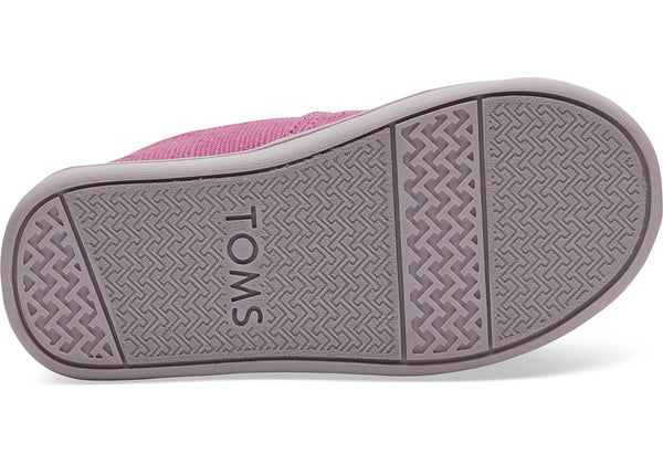 TOMS Tiny Classics Rose Violet Heritage Canvas Slip-Ons