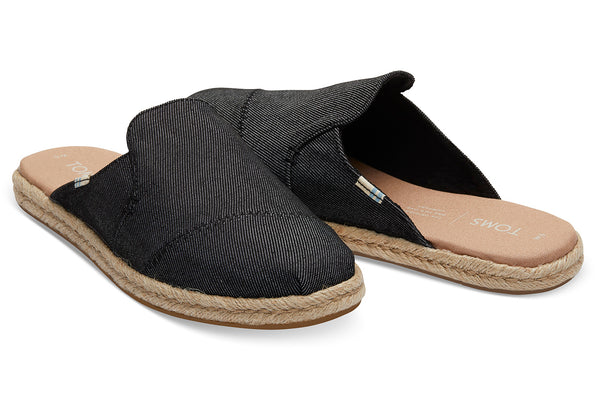 TOMS Women's Nova Black Denim Slip-Ons