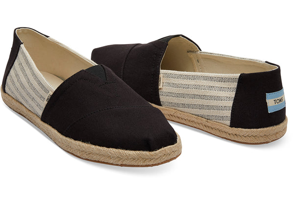 TOMS Men's Classics Black University Slip-Ons