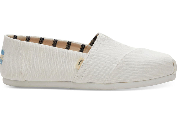 TOMS - Women's Classics Venice Collection Optic White Heritage Canvas Slip-Ons