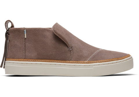 TOMS - Women's Paxton Taupe Gray Suede Slip-Ons