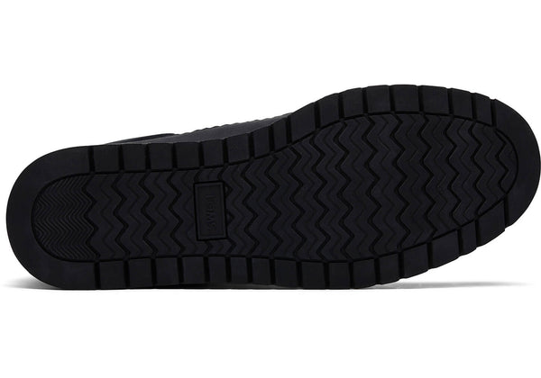 TOMS Women's Mesa Waterproof Black Leather Nylon Boots