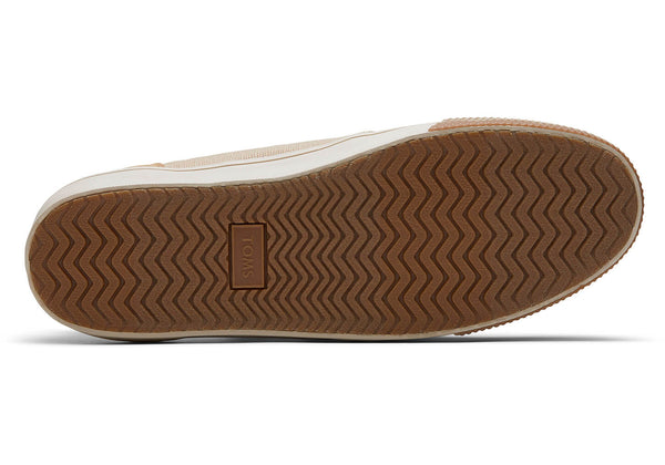 TOMS Men's Topanga Collection Carlo Mid Tan Suede Heritage Canvas Sneakers