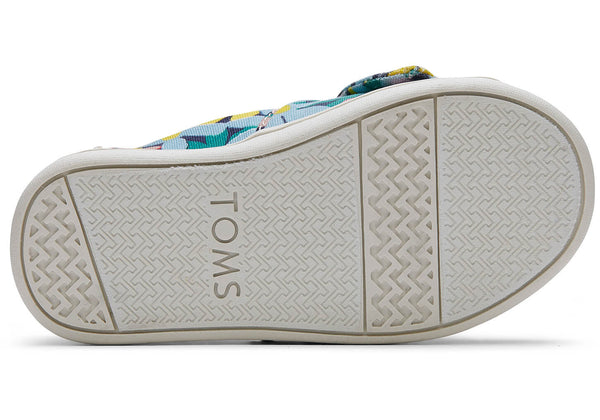 TOMS Tiny Classics Multi Giant Flowers Print Bow Slip-Ons
