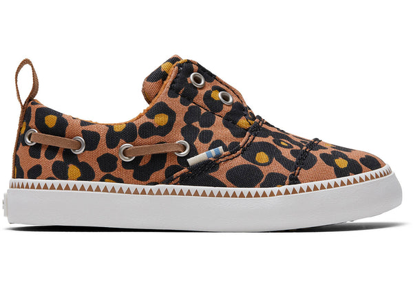 TOMS - Tiny Pasadena Toffee Cheepard Print Slip-Ons