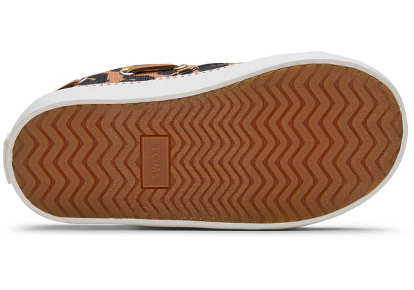 TOMS Tiny Pasadena Toffee Cheepard Print Slip-Ons