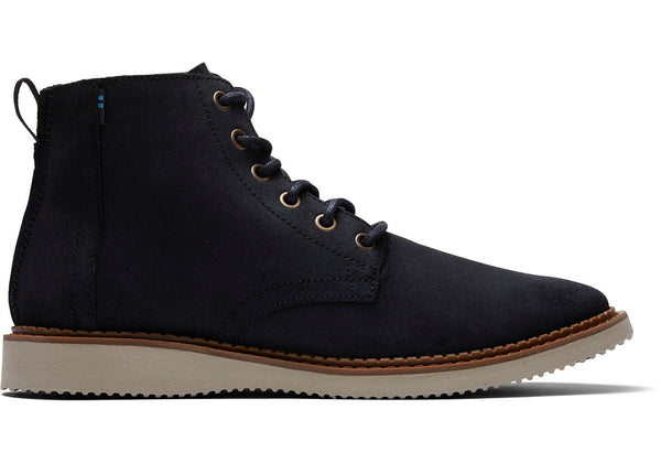 TOMS - Men's Porter Black Waxy Suede Boots