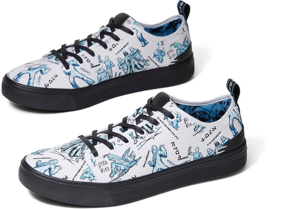 TOMS Men's Star Wars Collection TRVL LITE Low White Character Sketch Print Sneakers