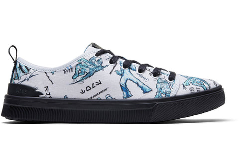 TOMS - Women's Star Wars Collection TRVL LITE Low White Character Sketch Print Sneakers