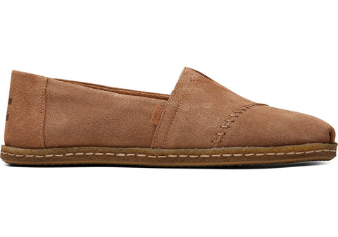 TOMS - Men's Classics Toffee Suede Faux Shearling Slip-Ons