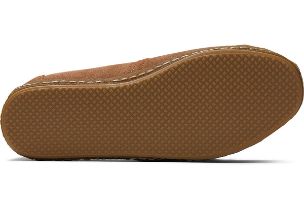 TOMS Men's Classics Toffee Suede Faux Shearling Slip-Ons