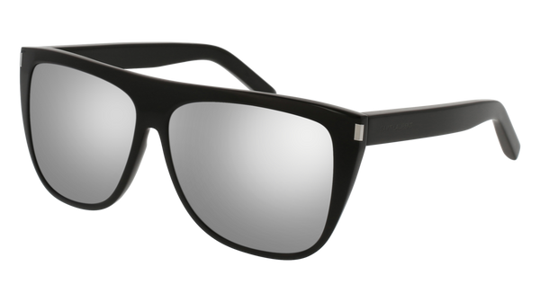 Saint Laurent - SL 1 Black Sunglasses / Silver Mirror Lenses